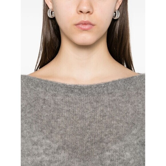 Tom Ford Melange Grey Cashmere-Silk Blend Sweater - NWT